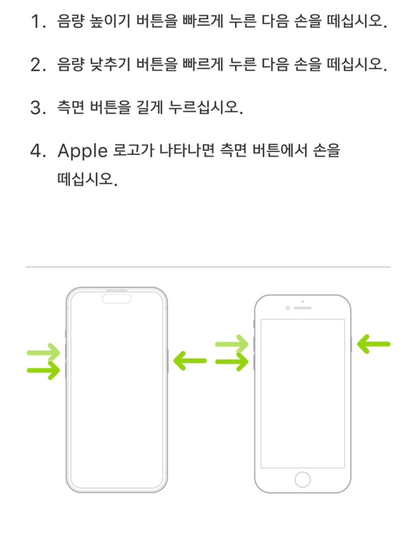 아이폰 12미니 고장 :: 터치 안될 때 강제 재부팅 방법