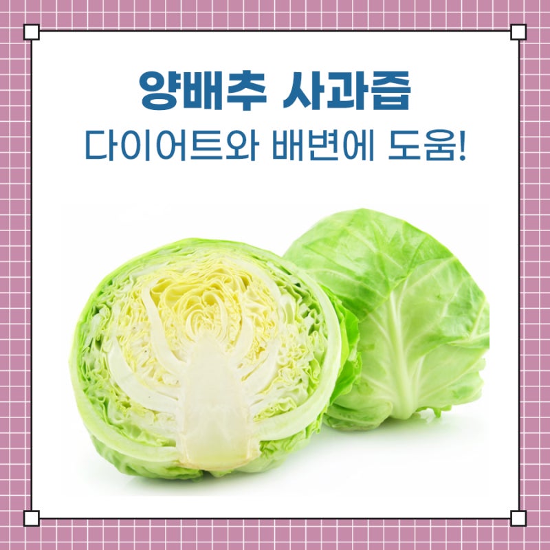 양배추 사과즙 효능이 아주 다양해요