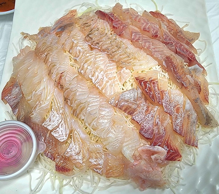  하남수산물시장 오양수산 - 줄돔과 도다리, 새조개, 쭈꾸미 제철 수산물들 먹고 왔어요!
