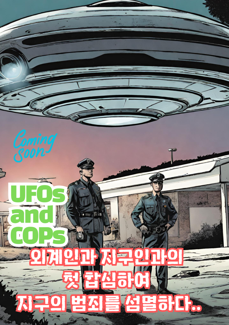 코드코믹스 레이블 라인업 Lineup-4 : UFO와 경찰: 경찰과 미지의 외계인UFO와의 공조 범죄를 섬멸하다 커밍쑨!~!~