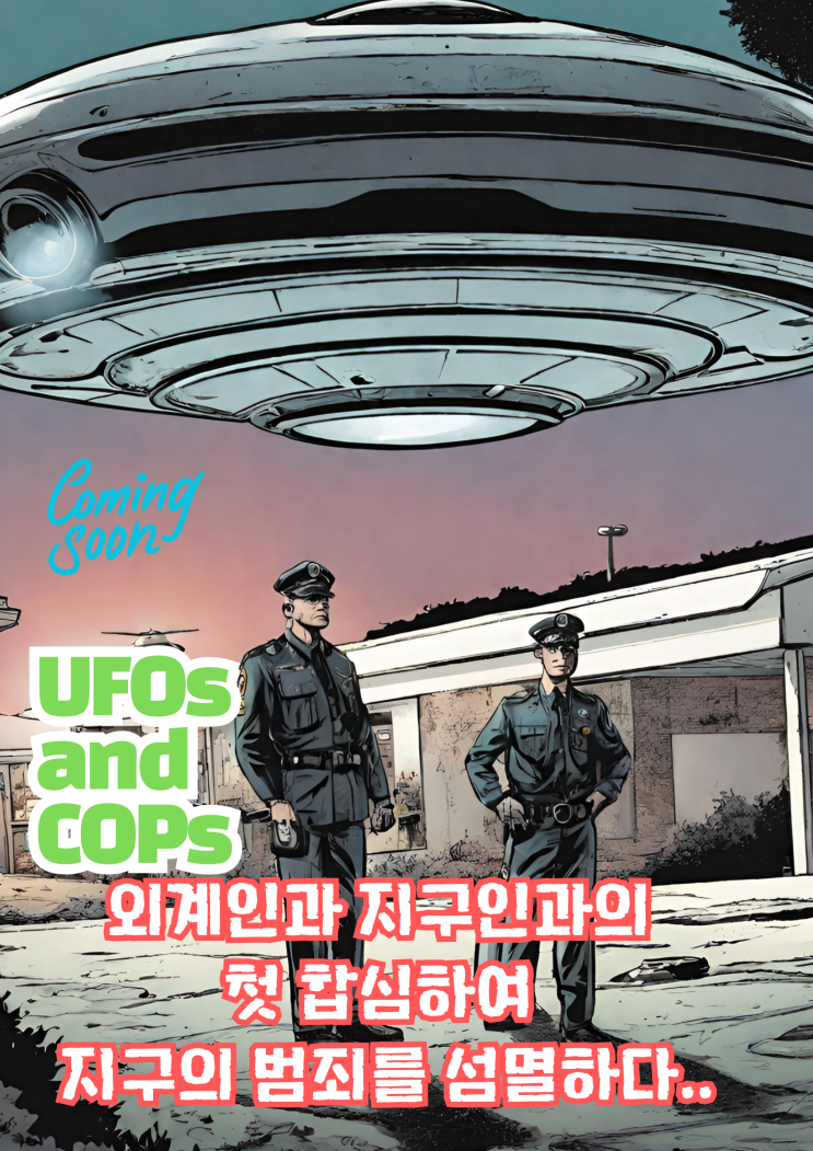  코드코믹스 레이블 라인업 Lineup-4 : UFO와 경찰: 경찰과 미지의 외계인UFO와의 공조 범죄를 섬멸하다 커밍쑨!~!~