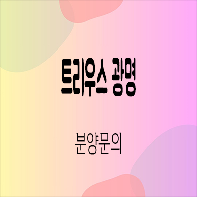  트리우스 광명 미분양아파트 2구역 재개발 대단지 신축 타입별 분양가 잔여세대 문의