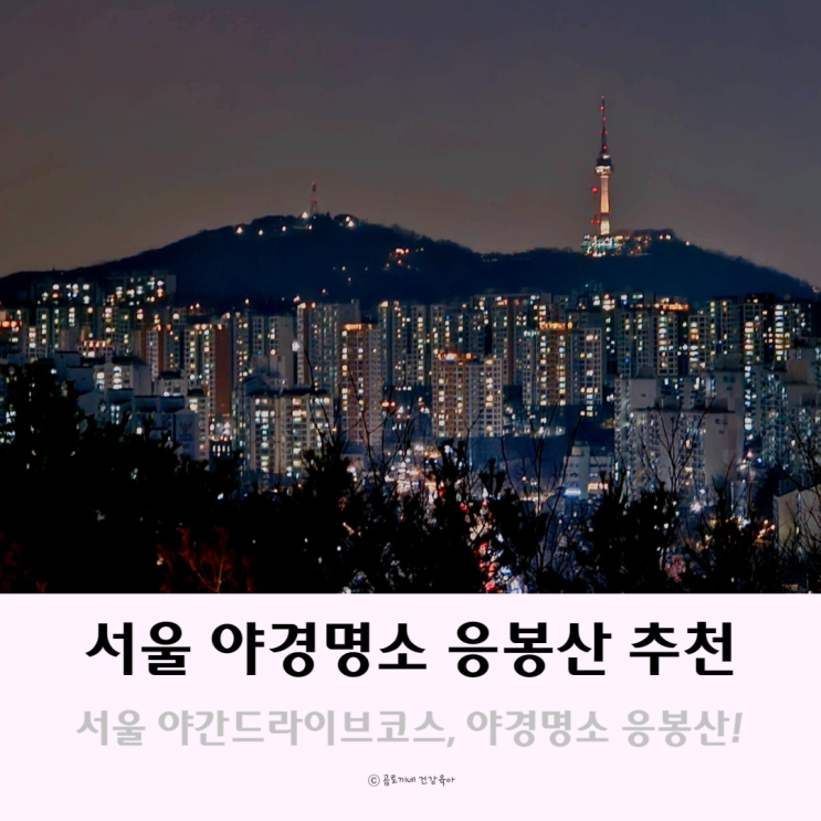 서울 야간드라이브 코스 아름다운 응봉산 서울야경명소 추천