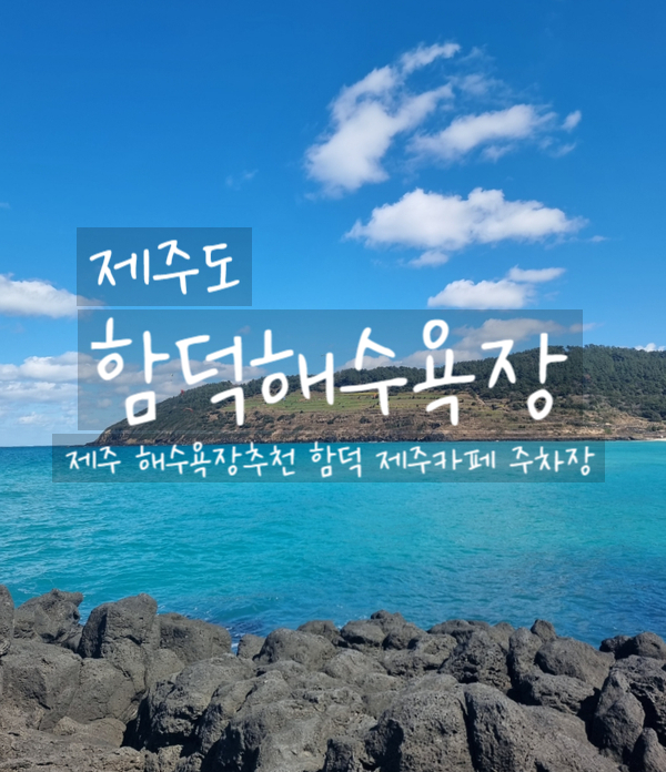  제주도, 함덕해수욕장 에메랄드 빛깔 바다와 경치 좋은 카페에서 제주 여행