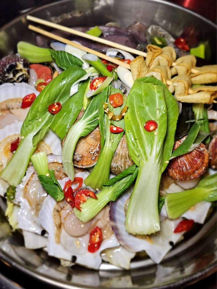  구미역 맛집 조개전골 언더더씨 낙지탕탕이 후기
