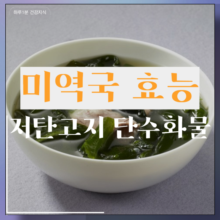  미역국 효능 칼로리 미역 부작용 : 저탄고지 탄수화물