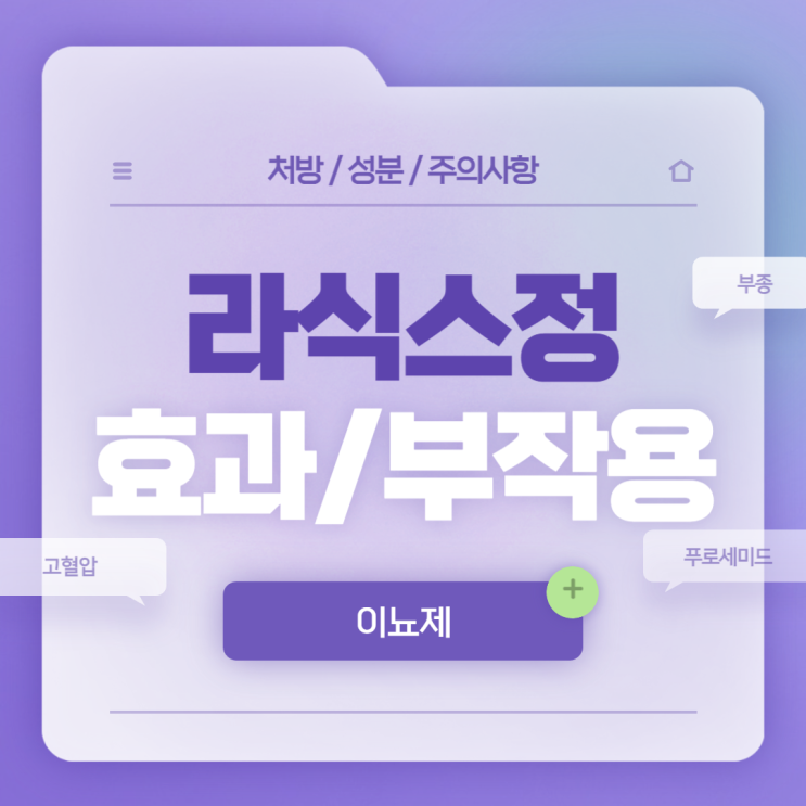  이뇨제 : 라식스정 40mg 효과 및 부작용 【#부종 #고혈압 #푸로세미드 #알부민 #라식스주 #라식스주사】