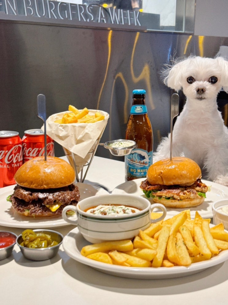 성수 애견동반 식당 세븐버거스어워크 수제버거 브런치 강아지동반 맛집