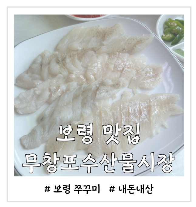  무창포수산물시장에서 맛보는 제철 수산물 내돈내산