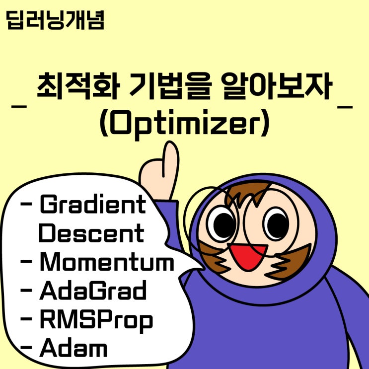 [딥러닝 개념 7] 최적화(Optimization) 알고리즘_Gradient Descent, Momentum, AdaGrad, RMSProp, Adam