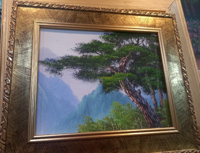  "古傳美 실사같은 그림 유화그림 소나무 그림 입니다 멋집니다하나 들여가세요!!"유화그림 판매 / 반려동물카고운송 강아지홀로해외보내기