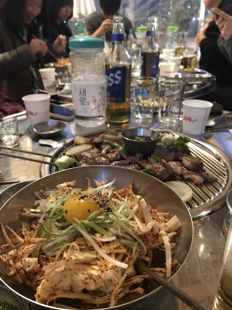  1차는 미사고기집 치이익 2차는 오뎅집 오뎅뎅 3차는 노래방 4차는 미사 오비베어(송별회 겸 환영회)