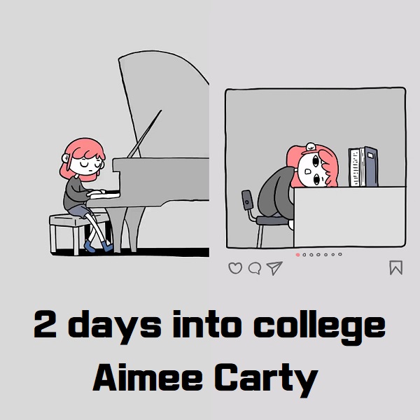 2 days into college Aimee Carty 에이미 카티 틱톡노래 가사 해석 번역 뮤비 곡정보