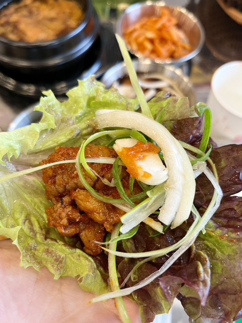  동해 고기집 연탄불고기와 우동 가성비 맛집 북성로