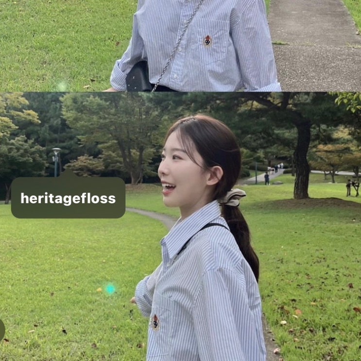  헤리티지플로스 셔츠 S사이즈 I HFC 스트라이프셔츠, CREST STRIPED SHIRT