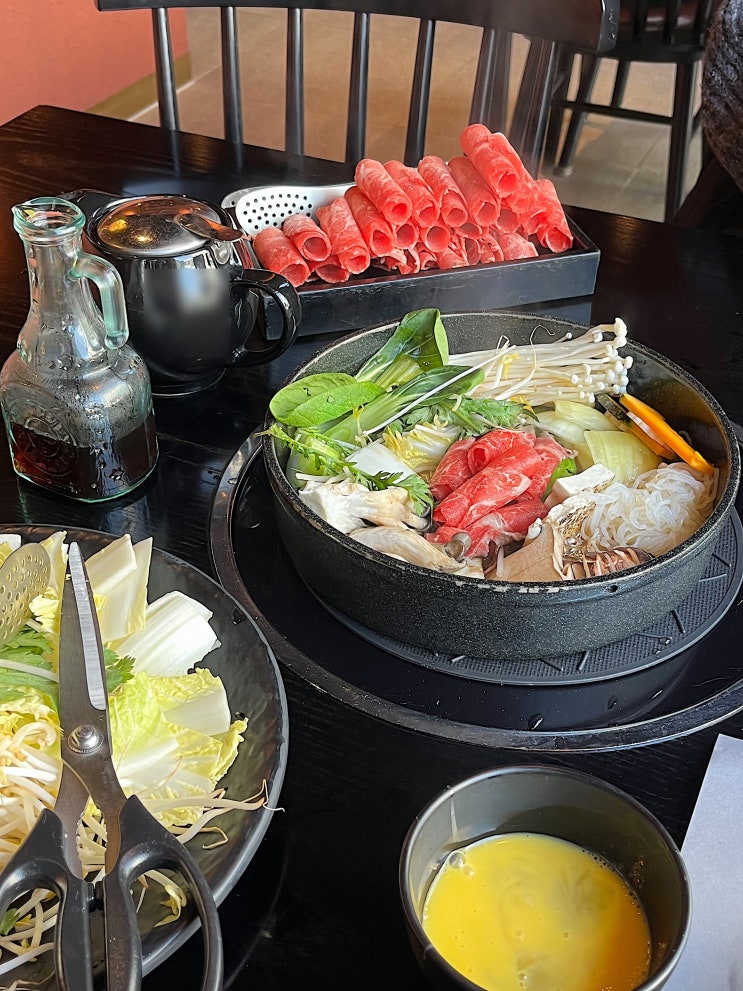  종합운동장역 잠실새내 맛집 샤브샤브 스키야키 옥소반 솔직 후기