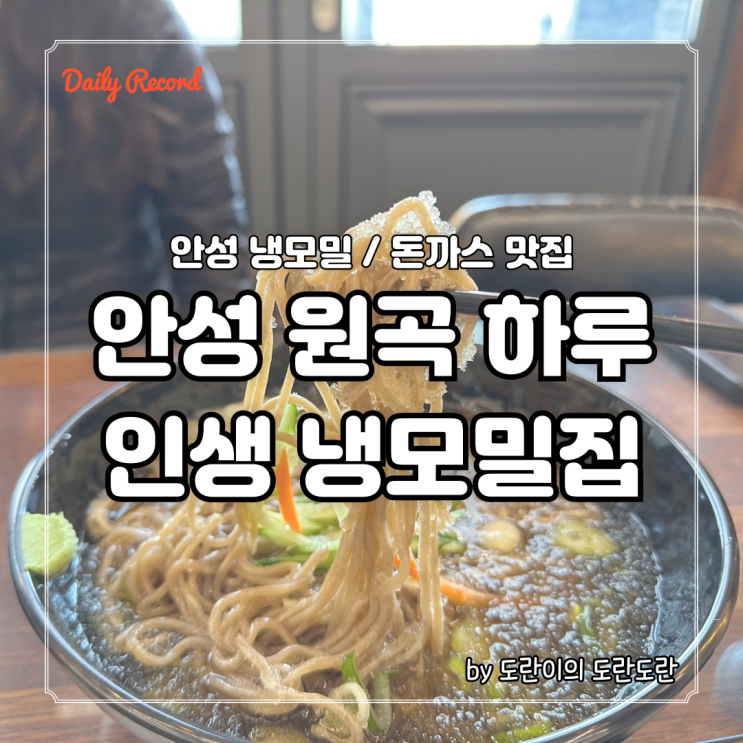  안성 원곡 맛집 추천 : 하루 ! 냉모밀 돈까스 현지맛집