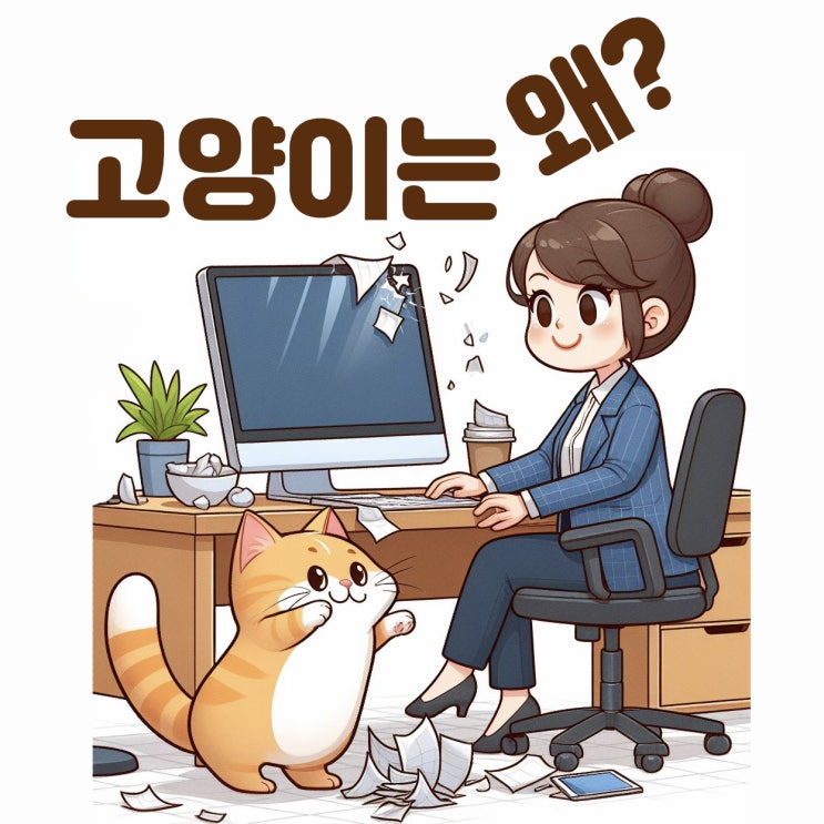  일만하면 고양이가 자꾸 방해하는 이유