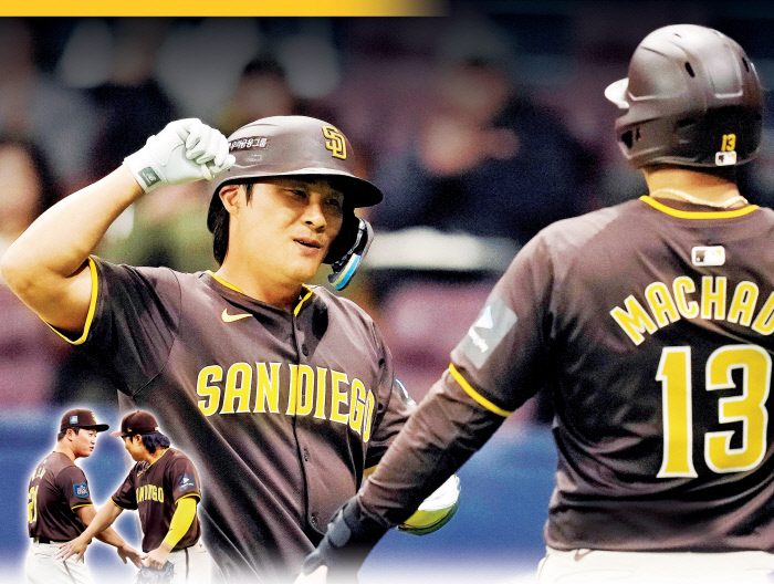 SD <b>김하성</b>, '투런포 <b>폭발</b>' LG와 평가전 승리