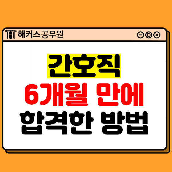  간호직 공무원 4개월만에 효율적으로 준비한 공부법!