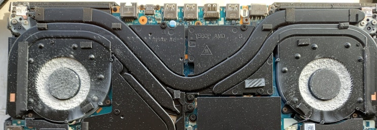  분당판교컴퓨터 굿프랜드 Lenovo 레노버 LEGION 리전 5 Pro 16ACH6H  R7 82JQ003MKR 노트북 먼지 팬 Fan 청소 발열 해결