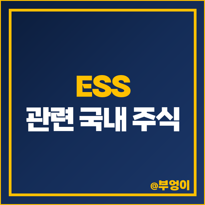 ESS 관련주 삼성SDI 주식 씨아이에스 피엔티 주가 세방전지 비나텍