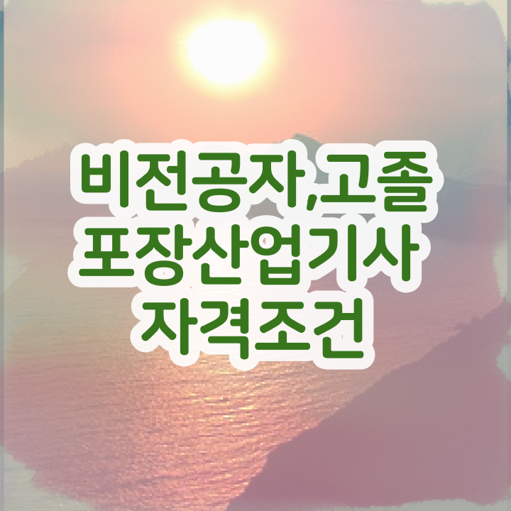  포장산업기사 응시자격  자격증 취득  필수 정보 수록 !