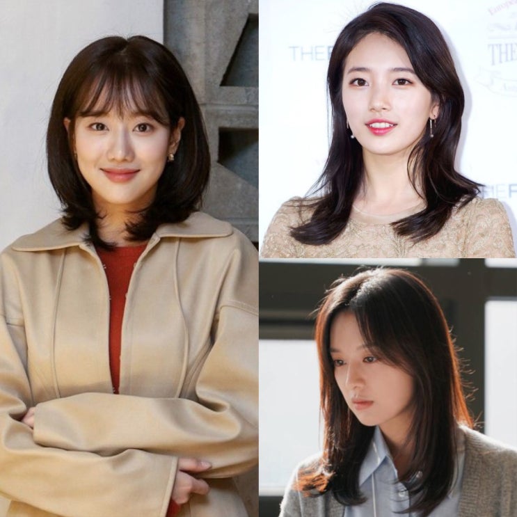  여자중간머리펌 중단발 빌드펌 단발 볼륨매직 모음