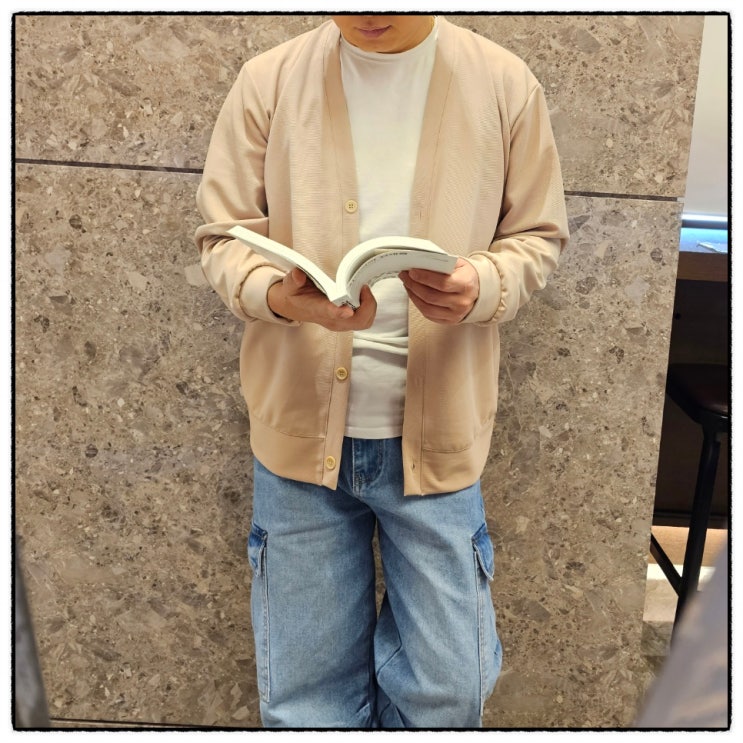  댄디한 스타일 남자가디건 레이지옴므 V넥 가디건 착용후기