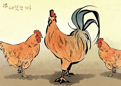  나무로 만들어진 닭