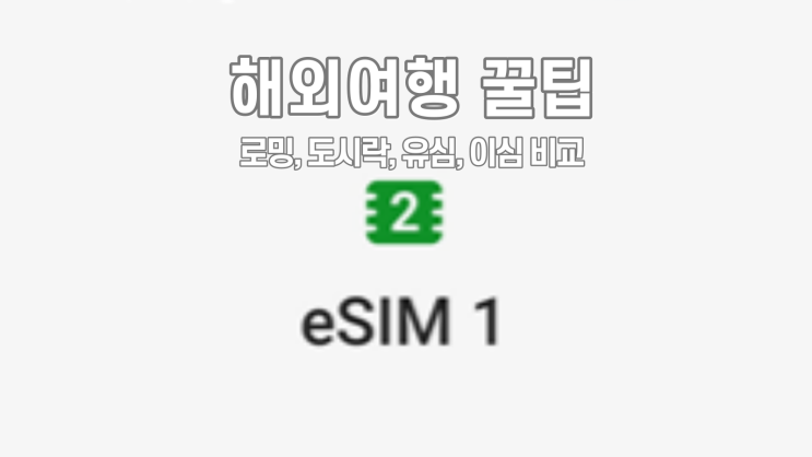  해외여행 이심 eSIM 설치방법, 주의사항, 내돈내산 할인정보