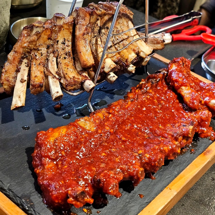 양산 범어 빡돈 구워져 나오는 쪽갈비 맛집