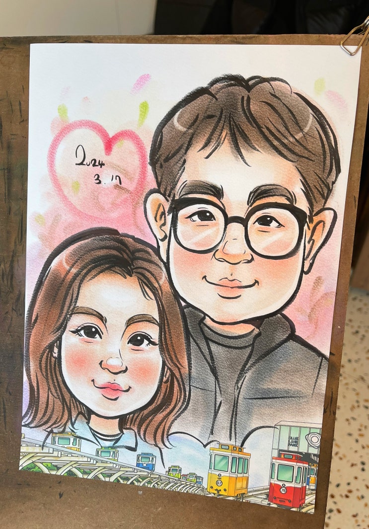  해운대 이색데이트 청사포 뷰티풀캐리커쳐