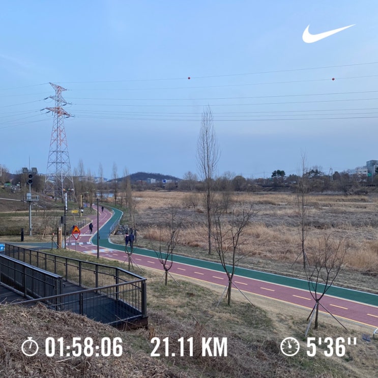  러닝로그_240318 하프 21km PB달성