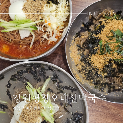  인천 계양 한식 강원평창오대산막국수 아라뱃길맛집