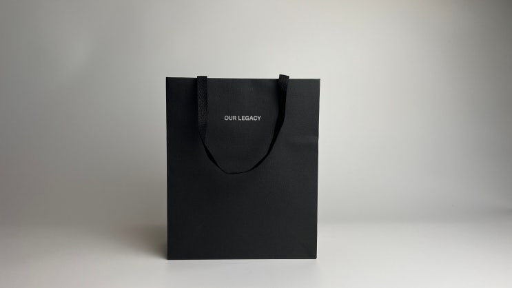  아워레가시 쇼핑백, OUR LEGACY, 고급쇼핑백, 제조, 제작, 친환경, 브랜드 패키지, FSC
