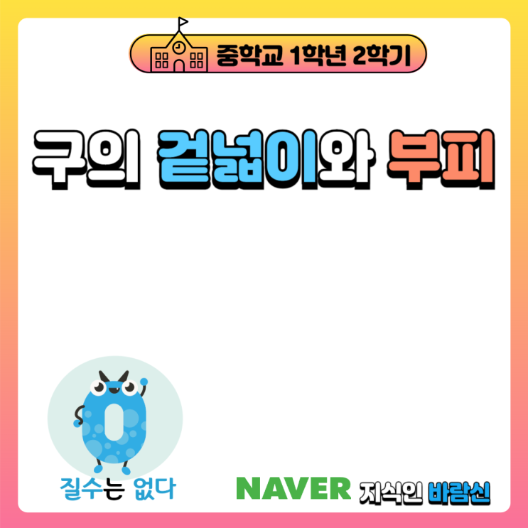  구의 겉넓이와 부피 공식 (중학교 1학년 2학기)