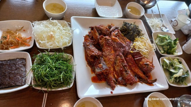  백운호수 한식 맛집 내돈내산 한상차림 코다리명가 백운호수점 매콤한 명태조림