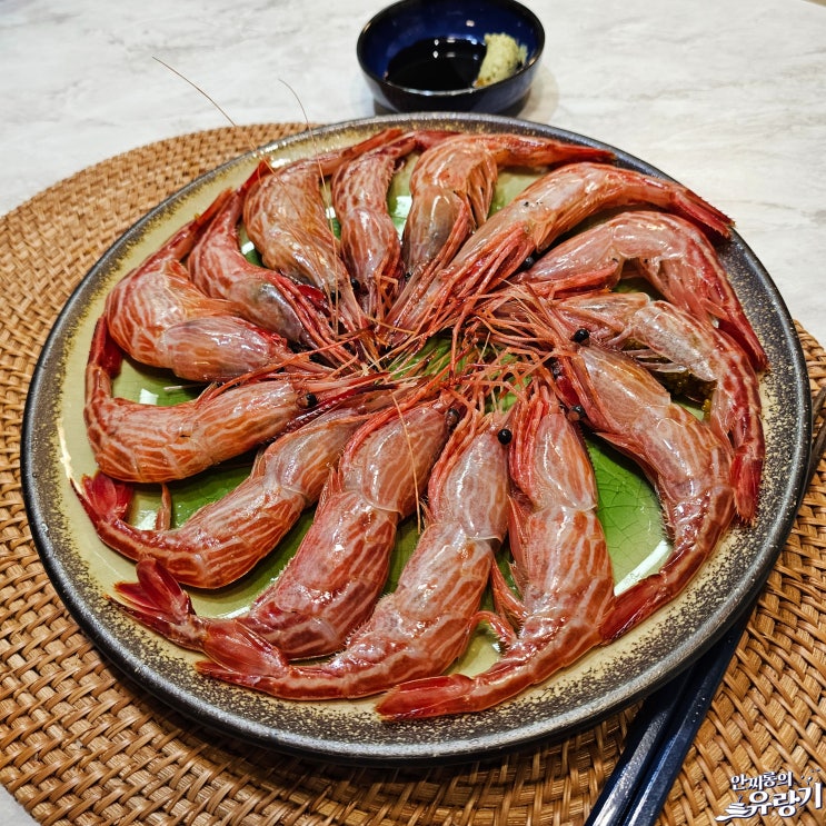  독도새우 삼총사 꽃새우 먹는 법 달달한 꽃 새우회