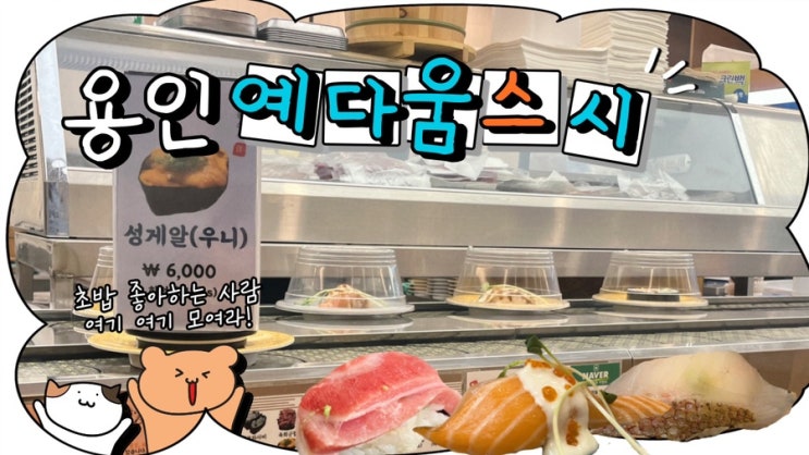  용인 역북동 회전초밥 맛집 예다움스시 오마카세 급 퀄리티 또갈집 선정!