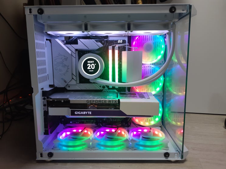  부천 컴퓨터수리 themaltake 수냉쿨러 불량 NTXT KRAKEN ELITE 360 RGB 교체 하이닉스 P41 SSD 추가 출장 작업