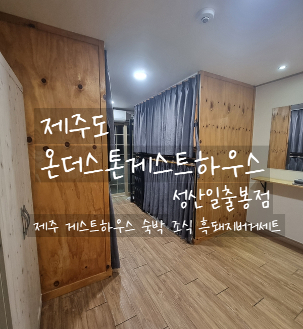  제주도, 온더스톤 게스트하우스 제주도 성산 게스트하우스 게하 파티 프라이빗한 도미토리 숙소