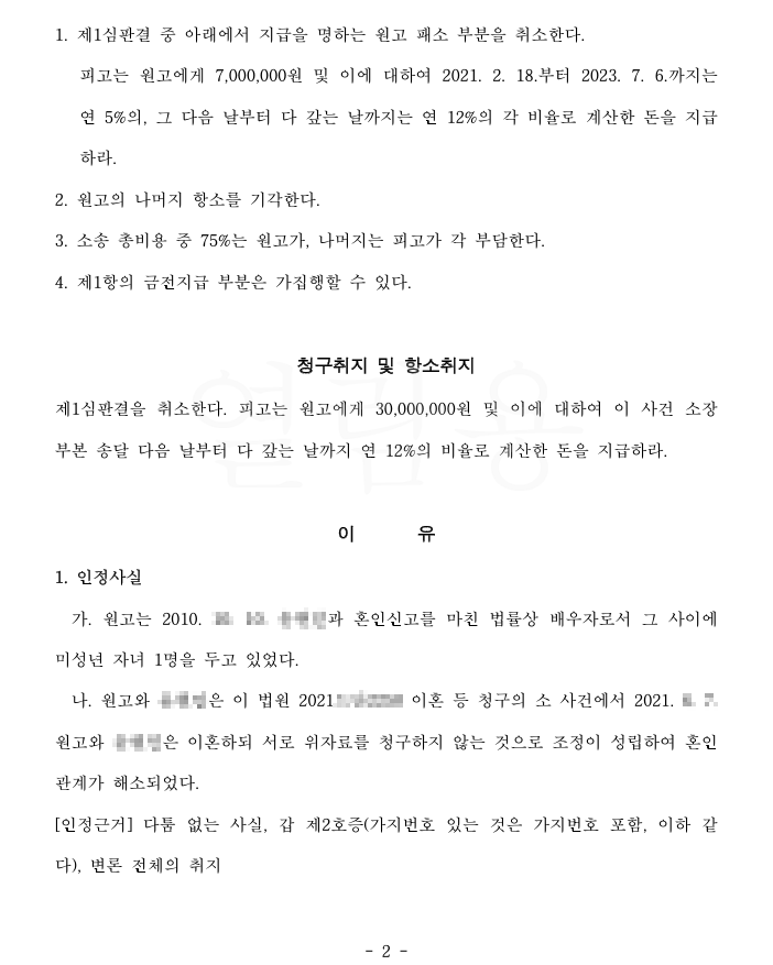 전주상간녀소송 승소사례 관련 사진