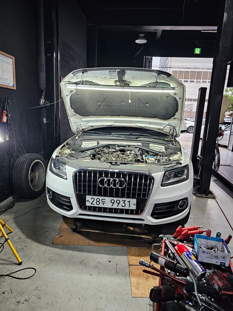  [ 아우디 Q5 35TDI 엔진경고등 돼지꼬리경고등 파티클필터경고등 총체적 난국 ] 디젤흡기크리닝 dpf크리닝 인천dpf클리닝