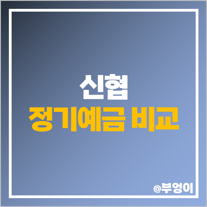신협 정기예금 금리 특판 비교 이자 높은 고금리 예금 추천 신협 정기예금 금리 특판 비교 이자 높은 고금리 예금 추천