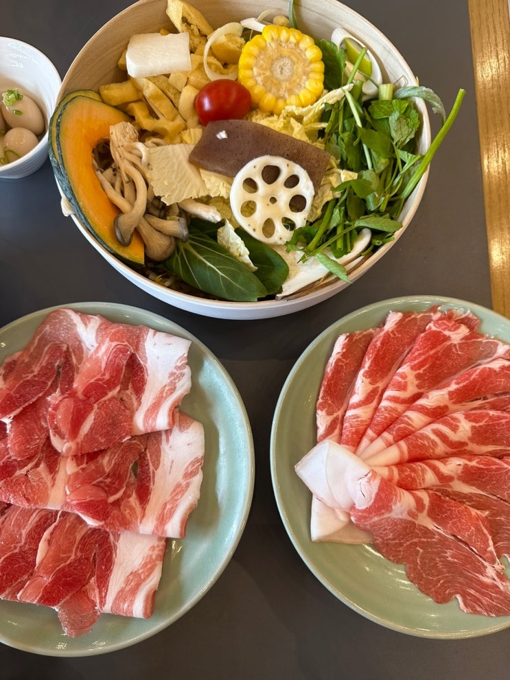  부산 광안리 슬쩍 담궜다 먹는 샤브샤브맛집 '샤브남바완'