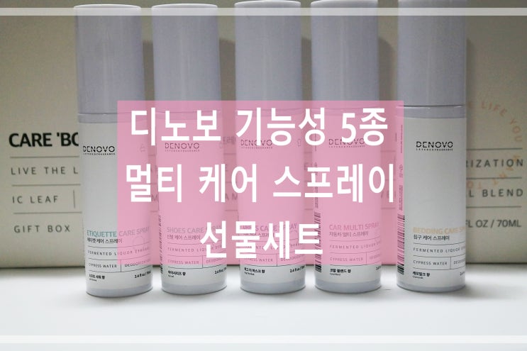  집들이선물하기 좋은 룸스프레이 디노보 기능성 5종 멀티 케어 스프레이