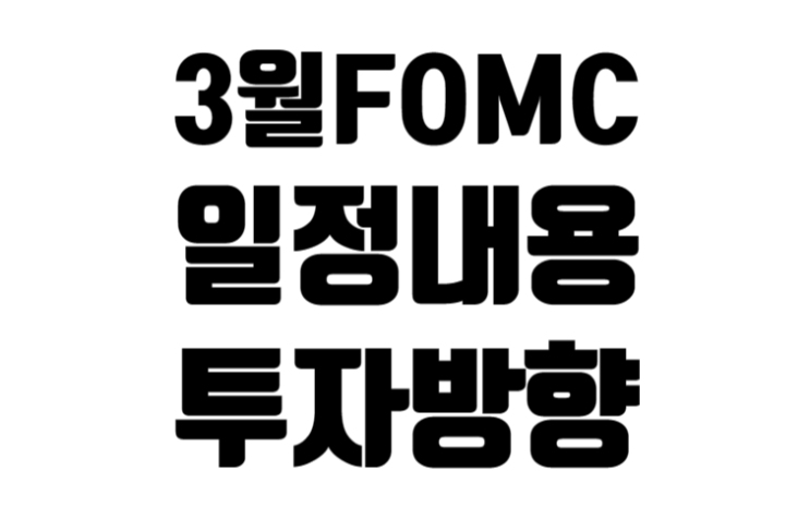 2024년 3월 FOMC 일정과 예상 내용 그리고 내용 투자 방향