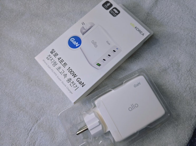  [멀티충전기] 알로코리아 노트북 전용 100w 4포트 프리미엄 초고속 멀티 충전기