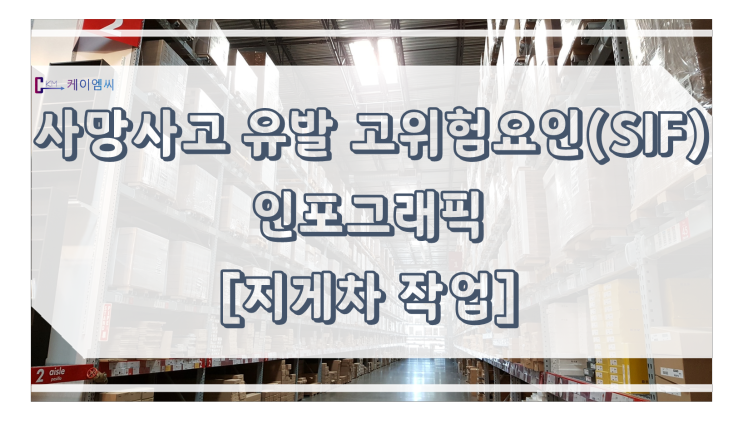 [ 주식회사 케이엠씨 ] 사망사고 유발 고위험요인(SIF) 인포그래픽 - 지게차 작업